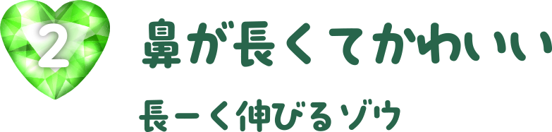 鼻が長くてかわいい